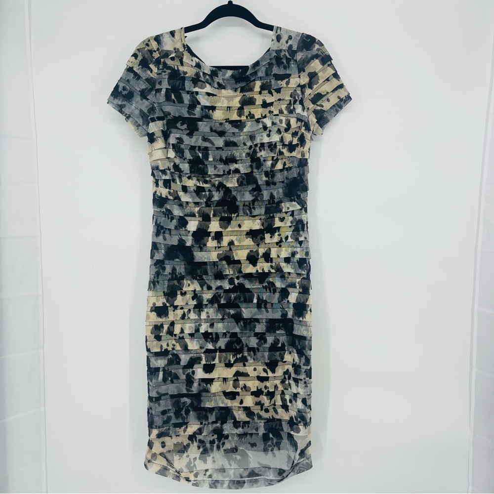 Adrianna Papel Tier Printed Midi Dress Size 8